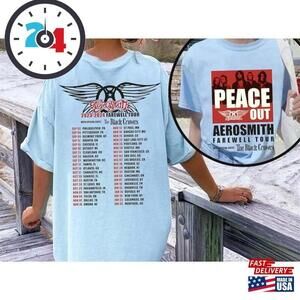 Aerosmith  Peace Out Farewell Tour The Black Crowes T-Shirt 2 Sided